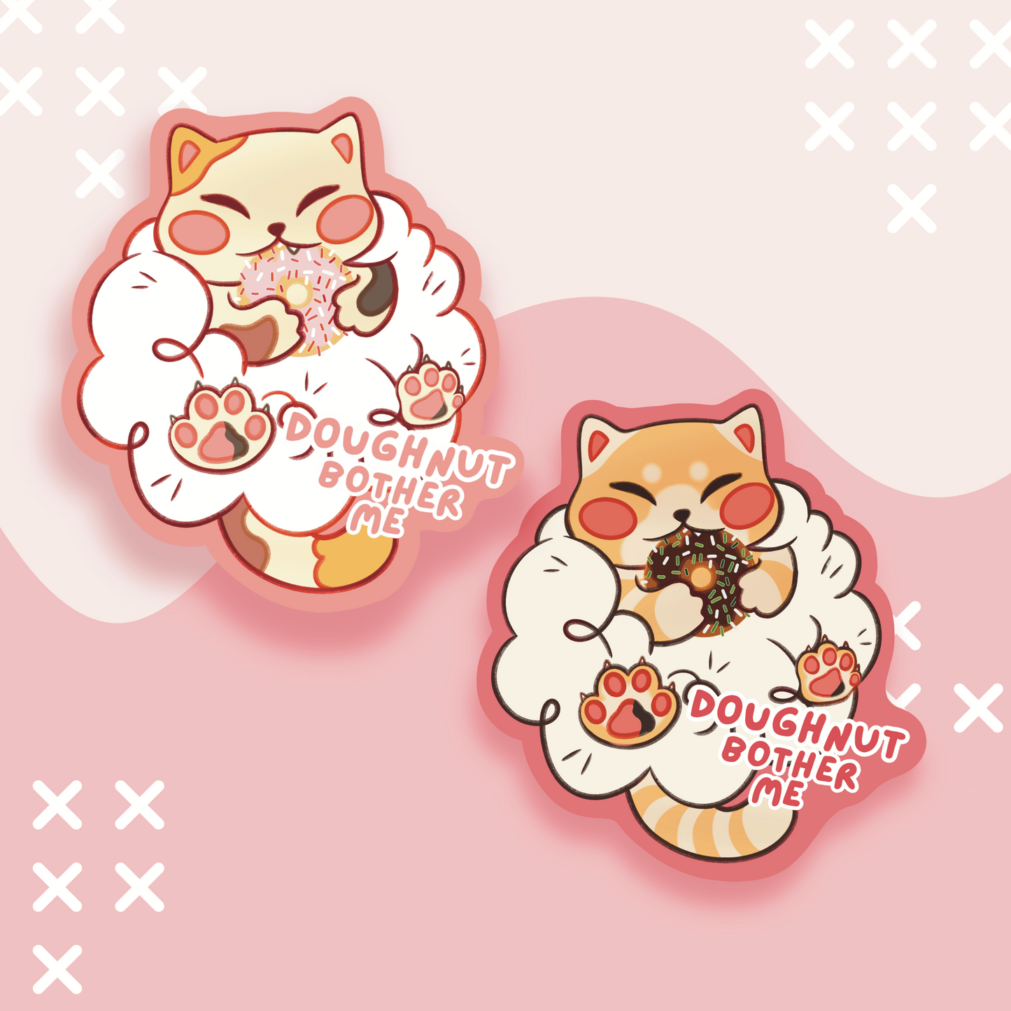 Doughnut Bother Me Cat Sticker