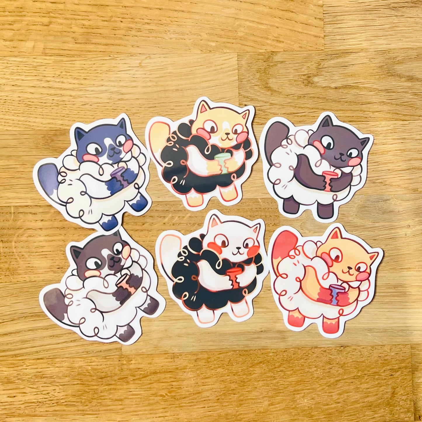 Cozy Sheep Cat Sticker
