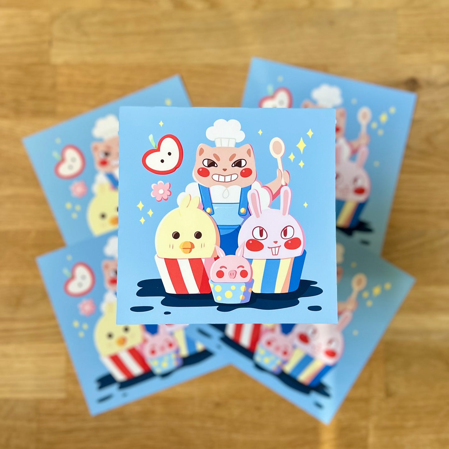 Cat Milo's Baking Art Print