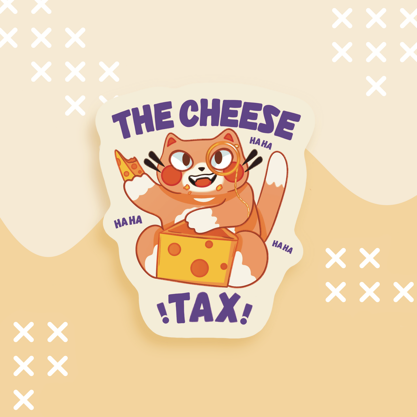 The Cheese Tax Cat Sticker