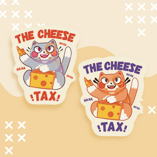 The Cheese Tax Cat Sticker