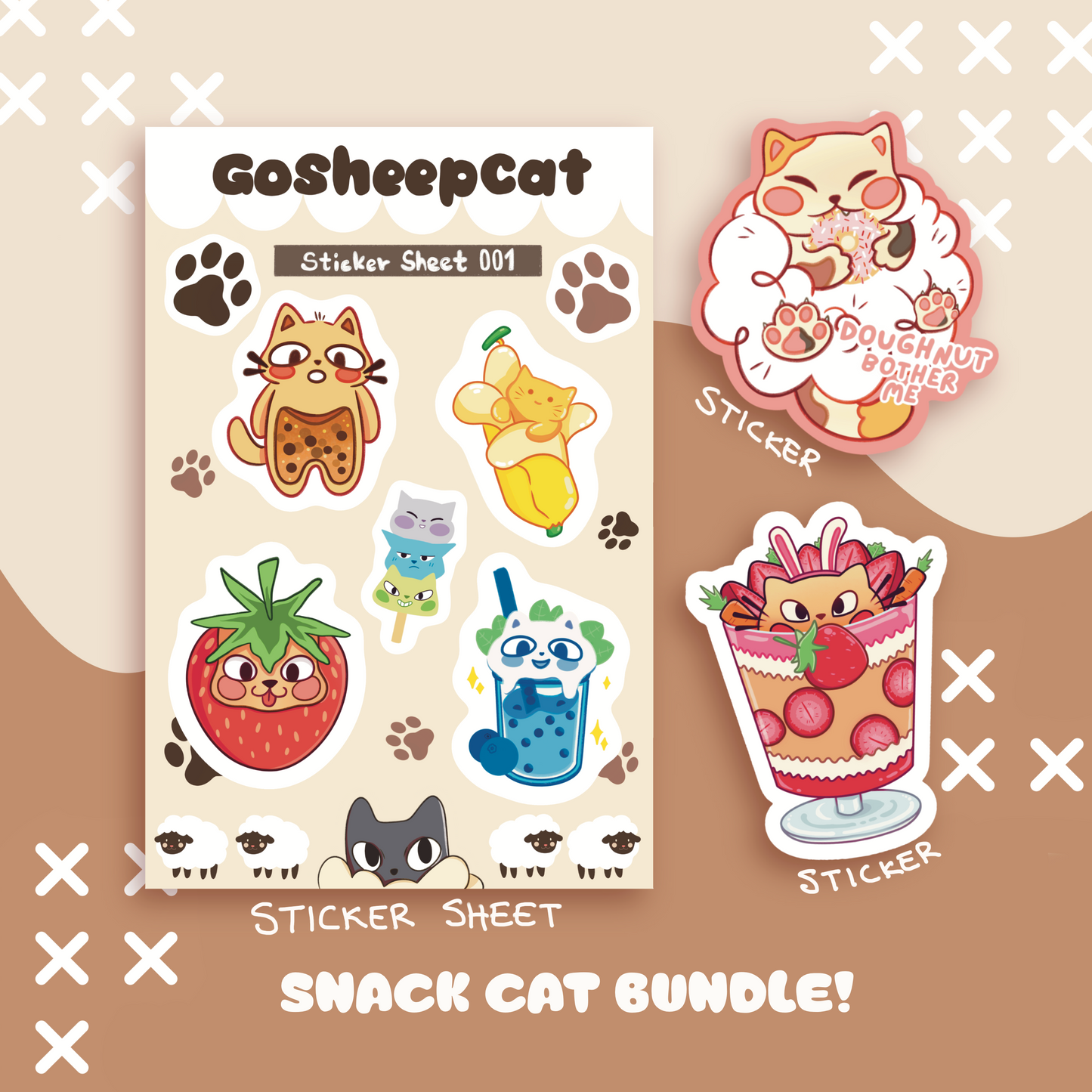 Snack Cat Sticker Bundle