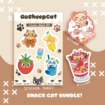 Snack Cat Sticker Bundle