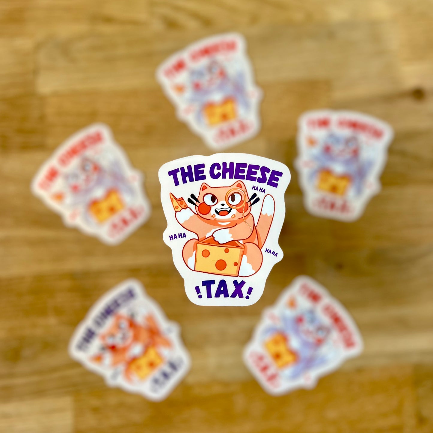 The Cheese Tax Cat Sticker