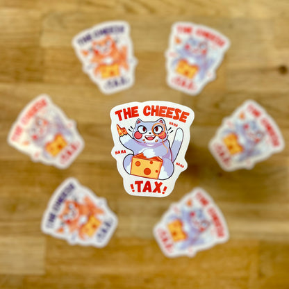 The Cheese Tax Cat Sticker