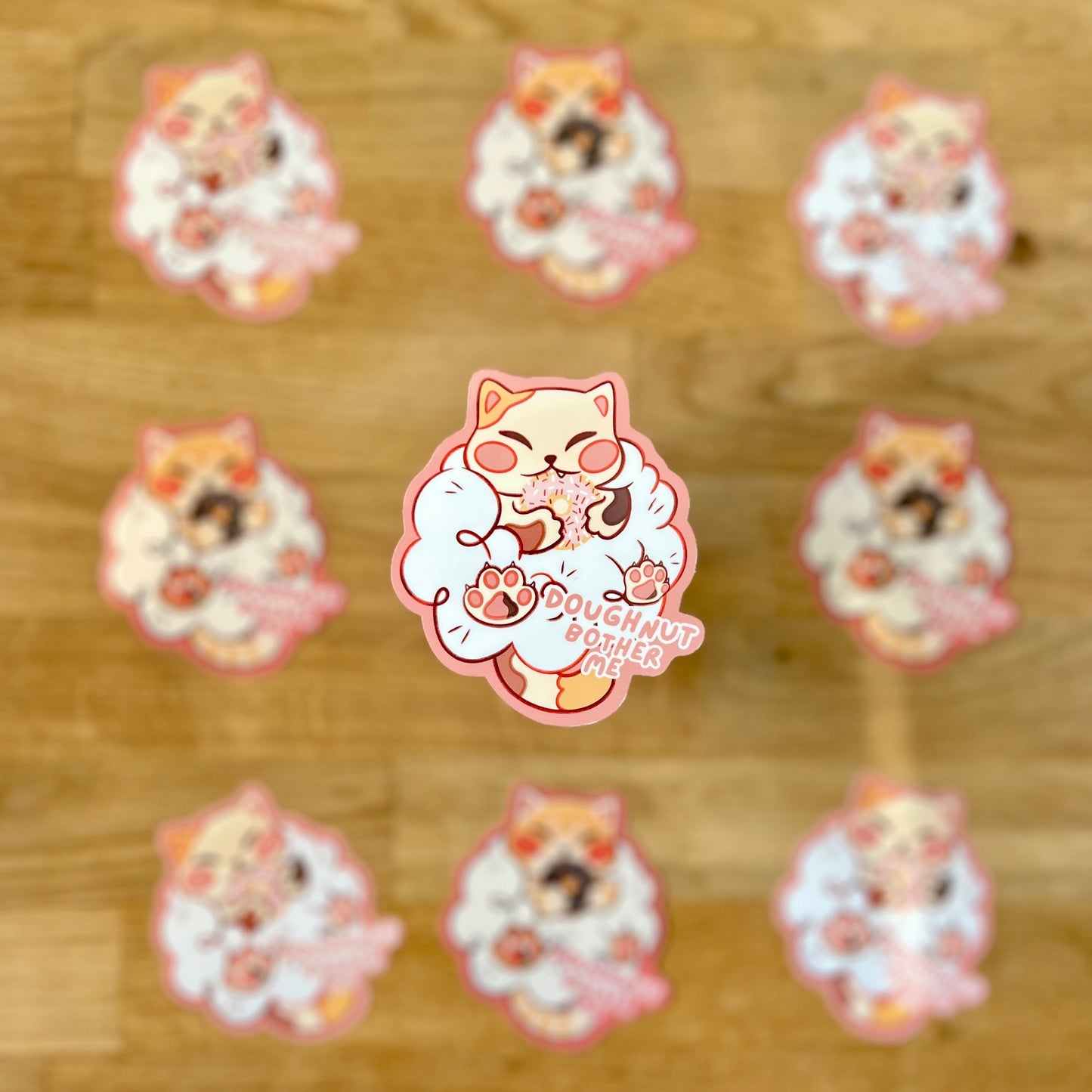 Doughnut Bother Me Cat Sticker