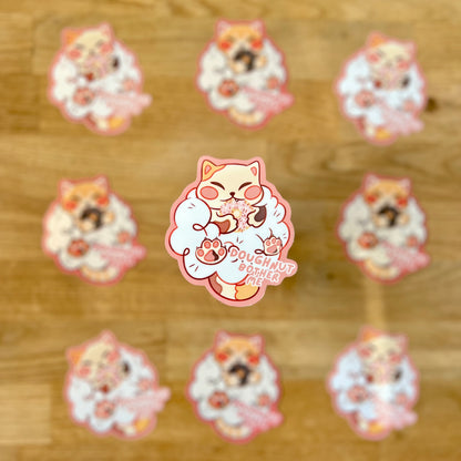 Doughnut Bother Me Cat Sticker